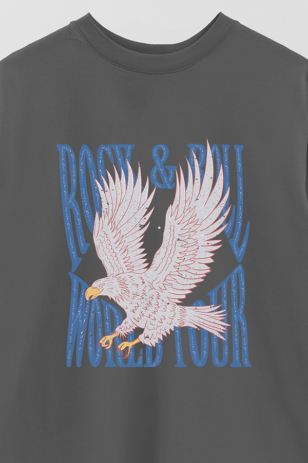 REMERA OVER ESTAMPADA ROCK N ROLL 10