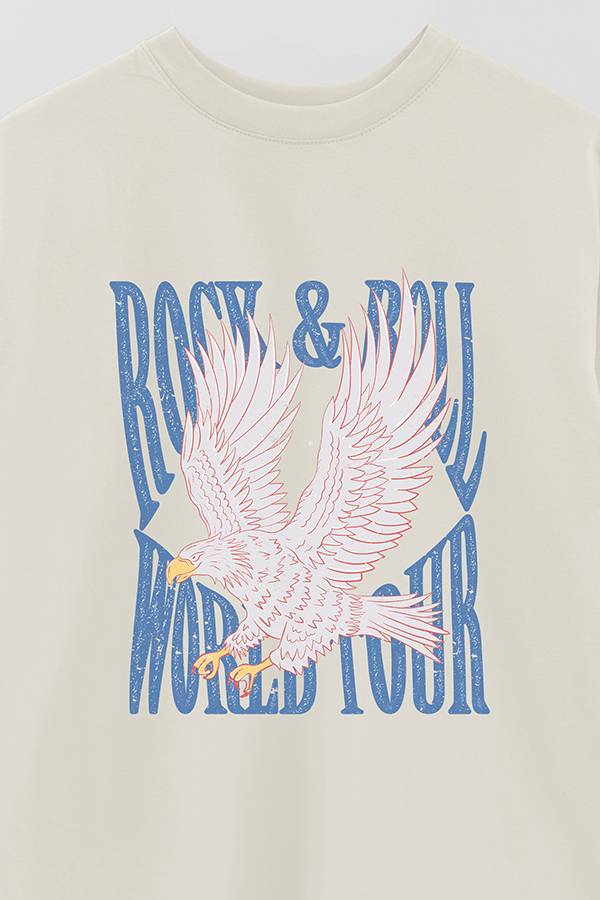 REMERA OVER ESTAMPADA ROCK N ROLL 10