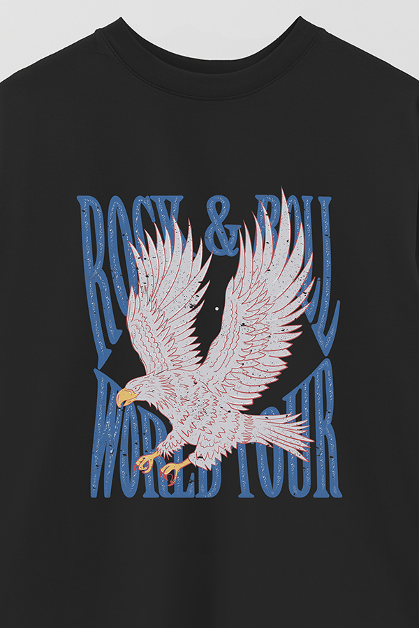 REMERA OVER ESTAMPADA ROCK N ROLL 10