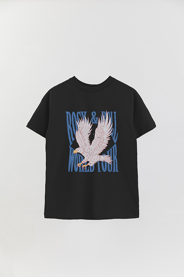 REMERA OVER ESTAMPADA ROCK N ROLL 10