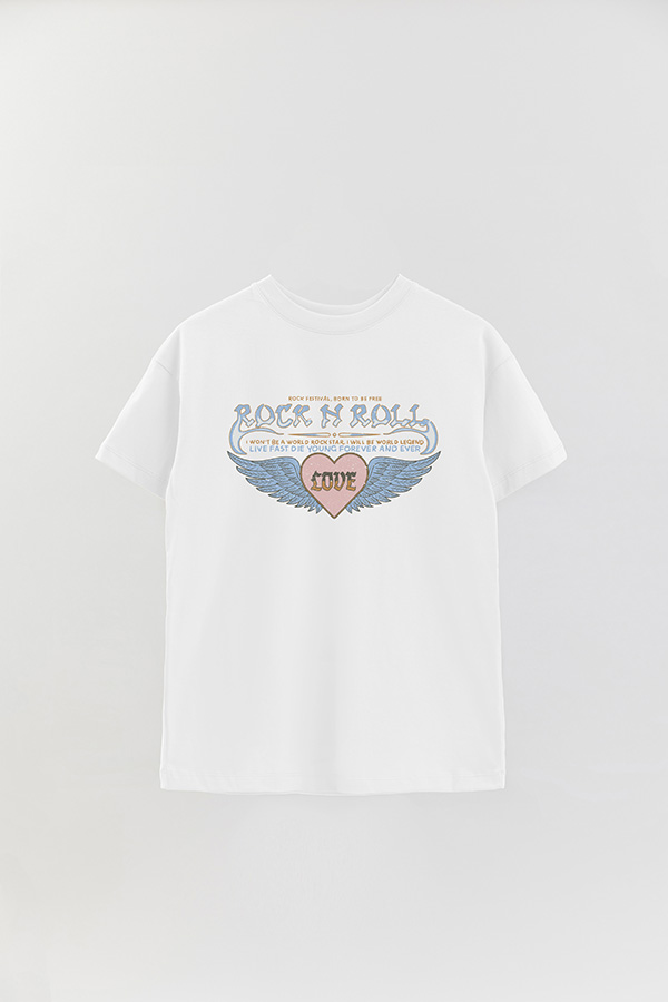 REMERA OVER ESTAMPADA ROCK N ROLL 9