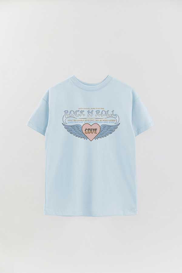 REMERA OVER ESTAMPADA ROCK N ROLL 9