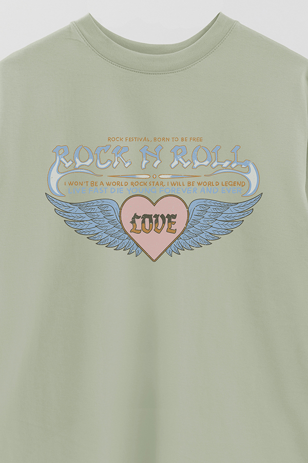 REMERA OVER ESTAMPADA ROCK N ROLL 9