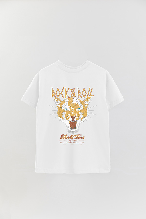 REMERA OVER ESTAMPADA ROCK N ROLL 8