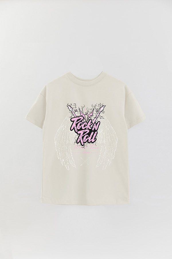 REMERA OVER ESTAMPADA ROCK N ROLL 7