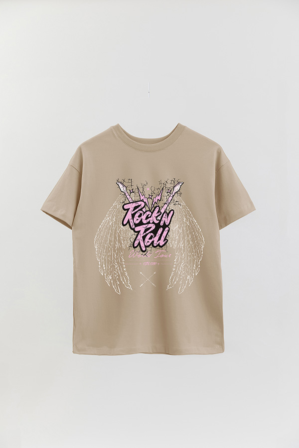 REMERA OVER ESTAMPADA ROCK N ROLL 7