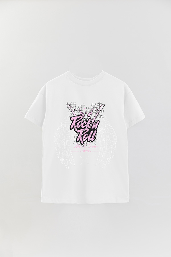 REMERA OVER ESTAMPADA ROCK N ROLL 7