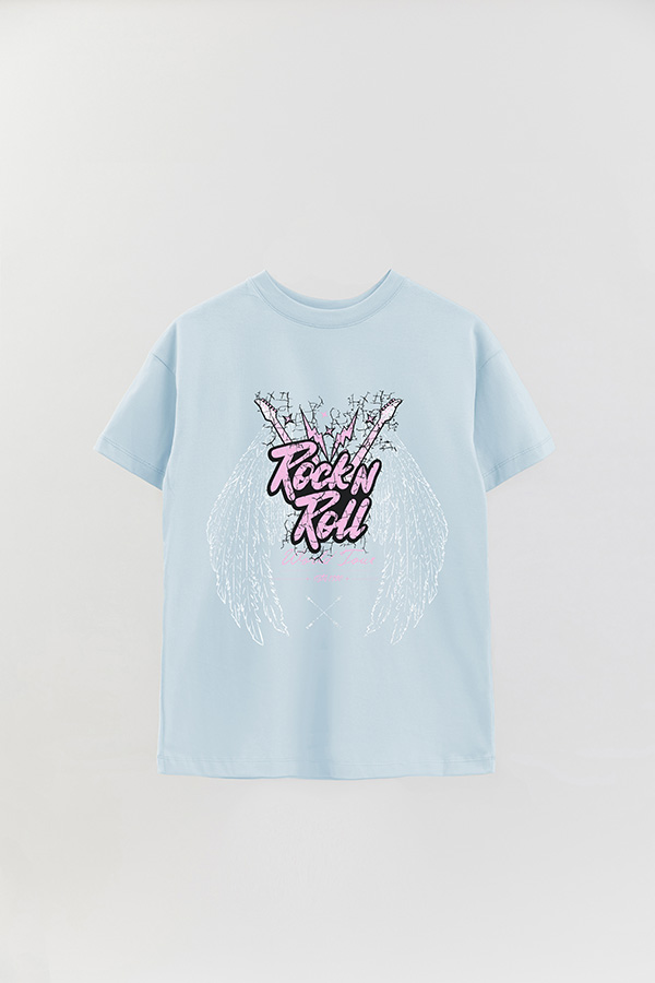 REMERA OVER ESTAMPADA ROCK N ROLL 7