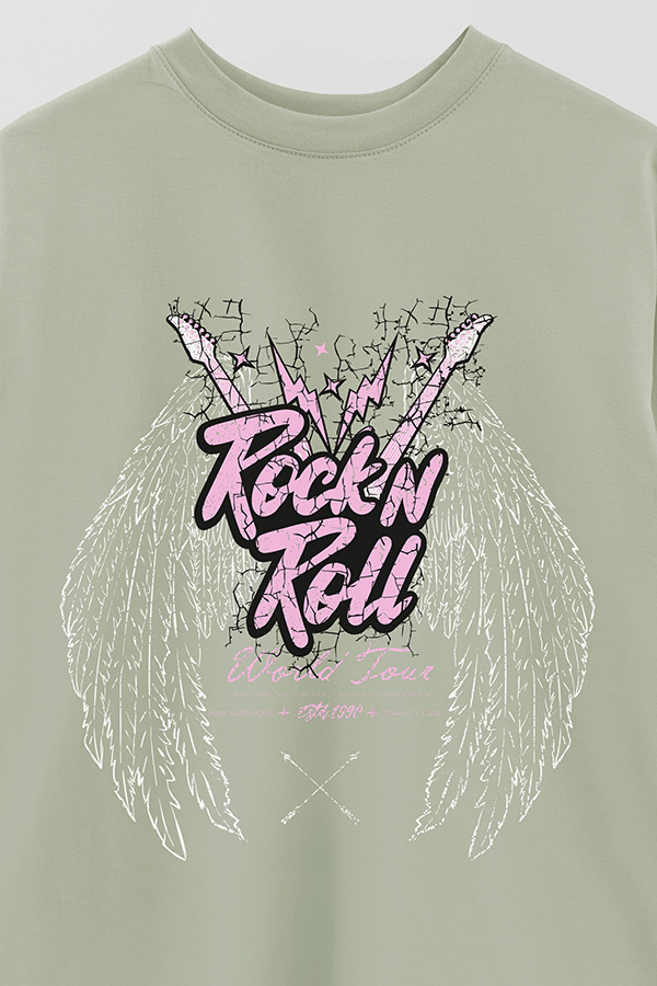 REMERA OVER ESTAMPADA ROCK N ROLL 7