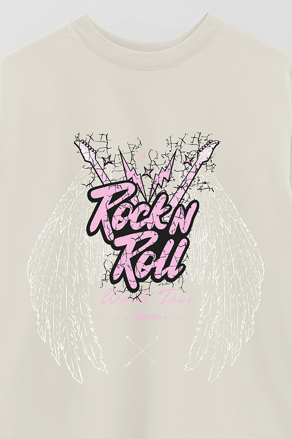 REMERA OVER ESTAMPADA ROCK N ROLL 7