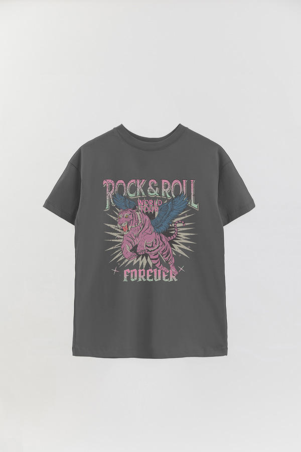REMERA OVER ESTAMPADA ROCK N ROLL 6