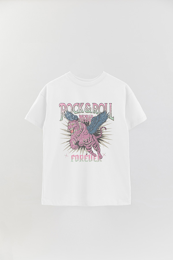 REMERA OVER ESTAMPADA ROCK N ROLL 6
