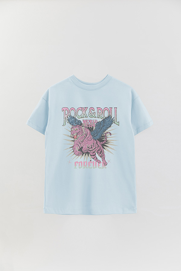 REMERA OVER ESTAMPADA ROCK N ROLL 6