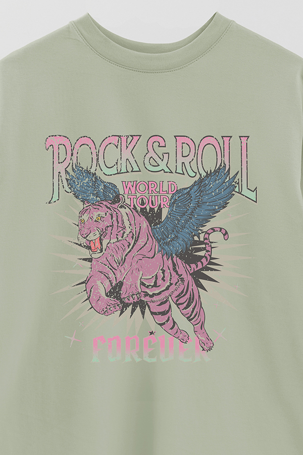 REMERA OVER ESTAMPADA ROCK N ROLL 6