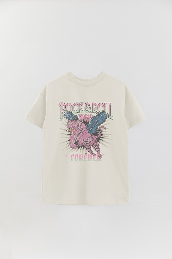 REMERA OVER ESTAMPADA ROCK N ROLL 6