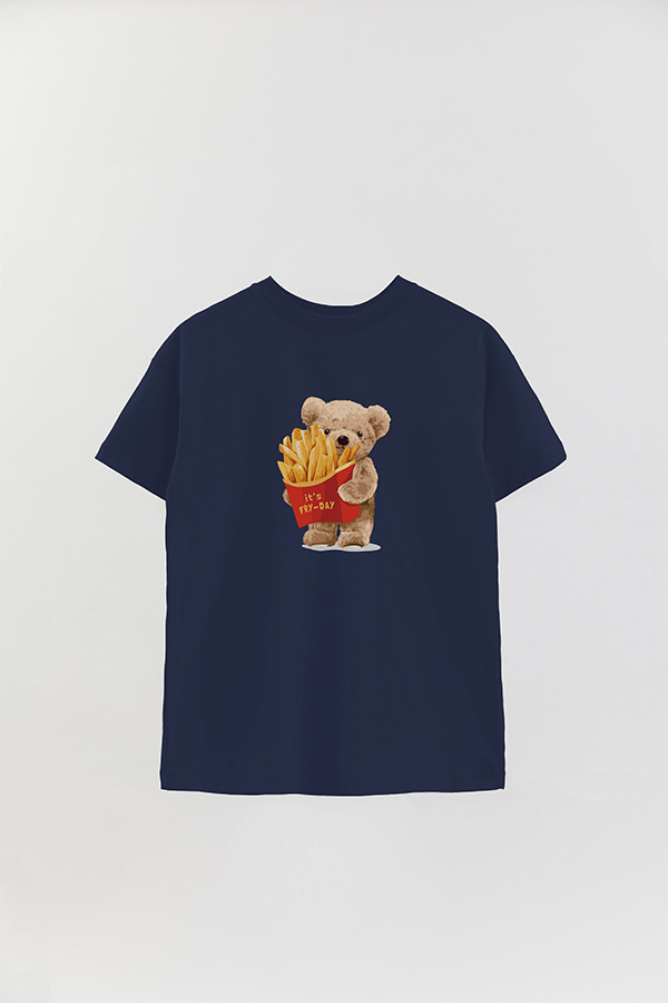 REMERA OVER ESTAMPADA UNISEX TEDDY FRY-DAY