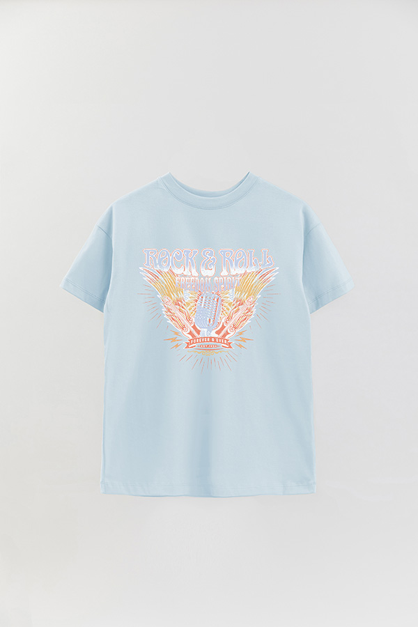 REMERA OVER ESTAMPADA ROCK N ROLL 4