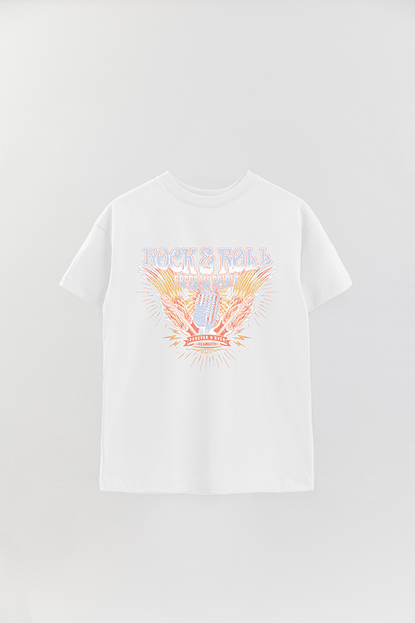 REMERA OVER ESTAMPADA ROCK N ROLL 4