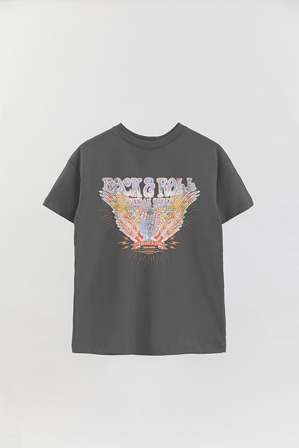 REMERA OVER ESTAMPADA ROCK N ROLL 4