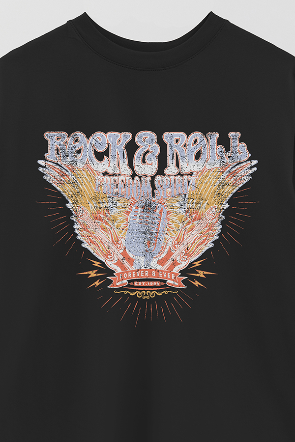 REMERA OVER ESTAMPADA ROCK N ROLL 4