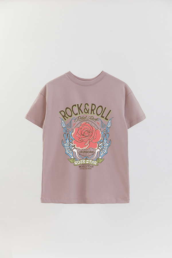REMERA OVER ESTAMPADA ROCK N ROLL 2