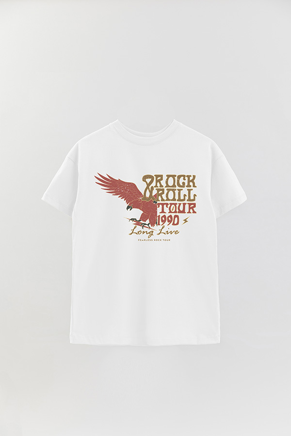 REMERA OVER ESTAMPADA RNR TOUR 1990