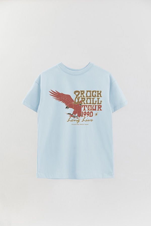 REMERA OVER ESTAMPADA RNR TOUR 1990