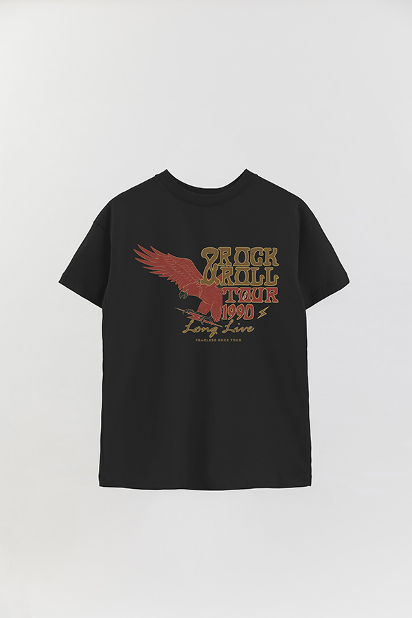 REMERA OVER ESTAMPADA RNR TOUR 1990