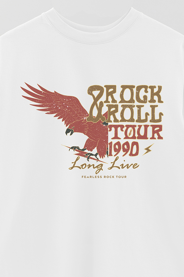 REMERA OVER ESTAMPADA RNR TOUR 1990