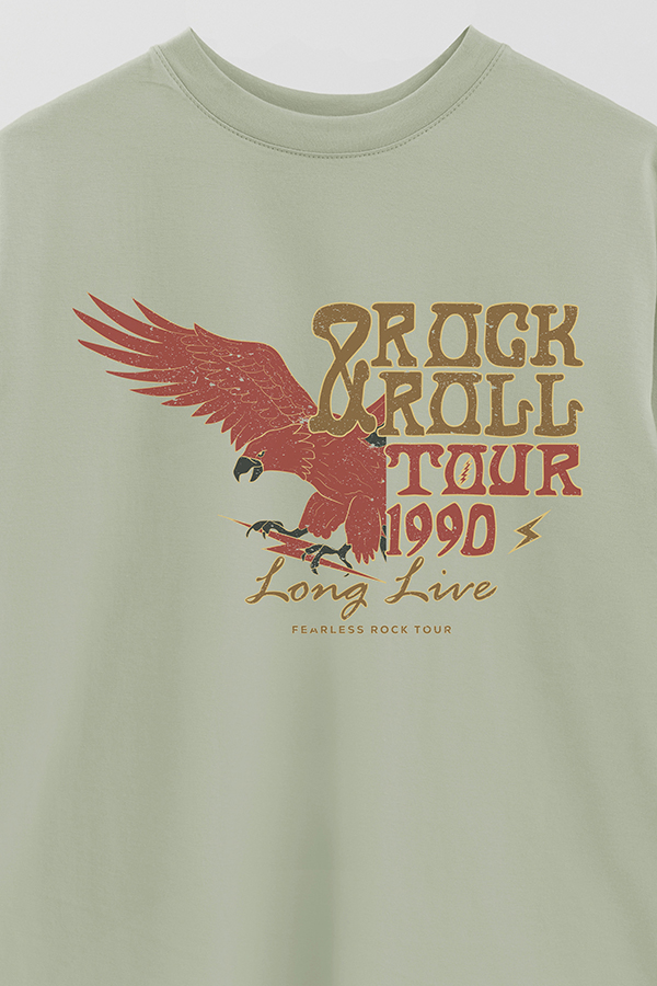 REMERA OVER ESTAMPADA RNR TOUR 1990