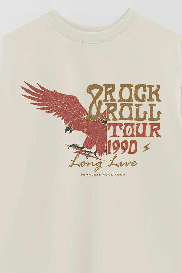 REMERA OVER ESTAMPADA RNR TOUR 1990