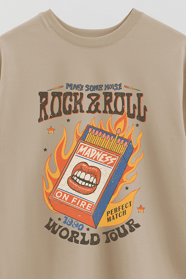 REMERA OVER ESTAMPADA RNR MAKE SOME NOISE