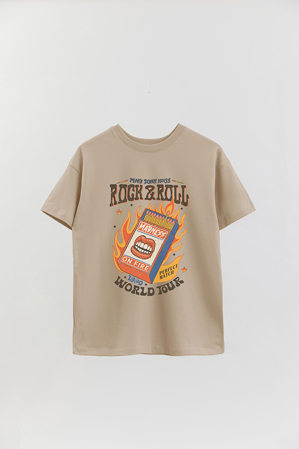 REMERA OVER ESTAMPADA RNR MAKE SOME NOISE