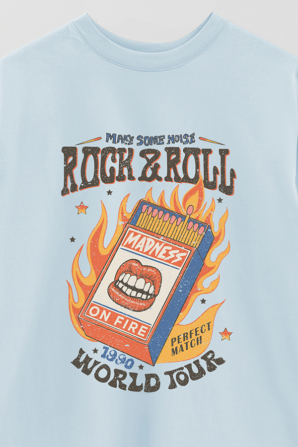 REMERA OVER ESTAMPADA RNR MAKE SOME NOISE