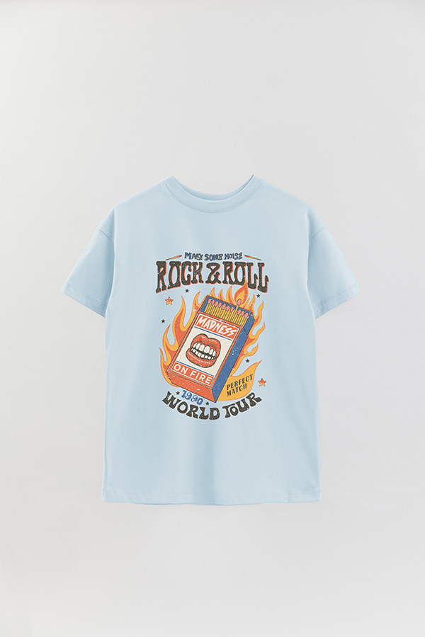 REMERA OVER ESTAMPADA RNR MAKE SOME NOISE