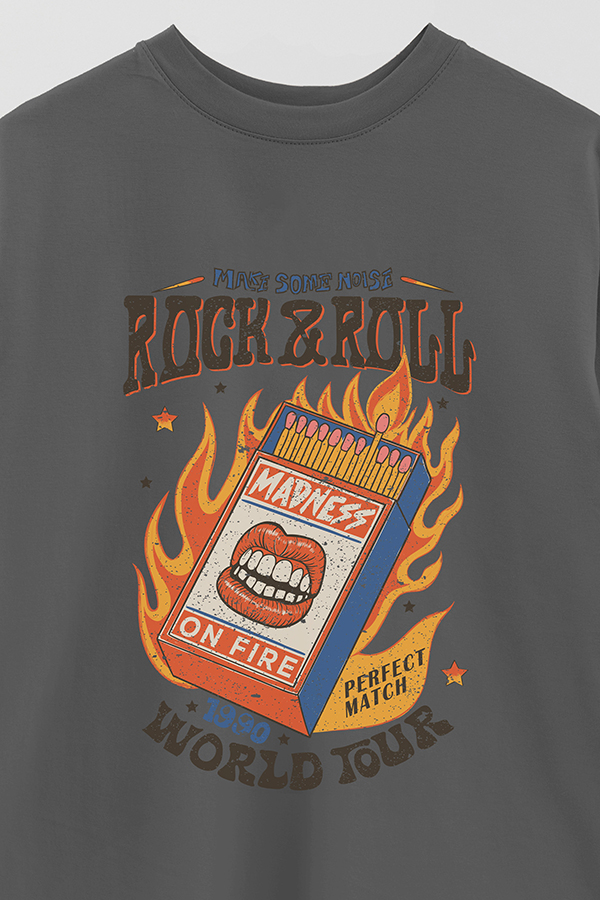 REMERA OVER ESTAMPADA RNR MAKE SOME NOISE