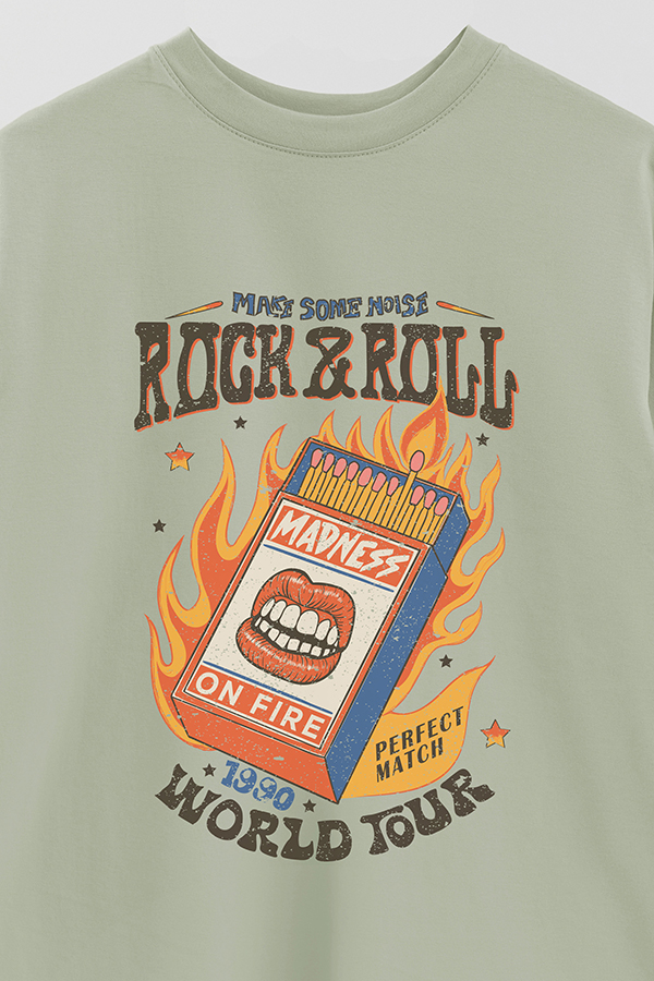 REMERA OVER ESTAMPADA RNR MAKE SOME NOISE