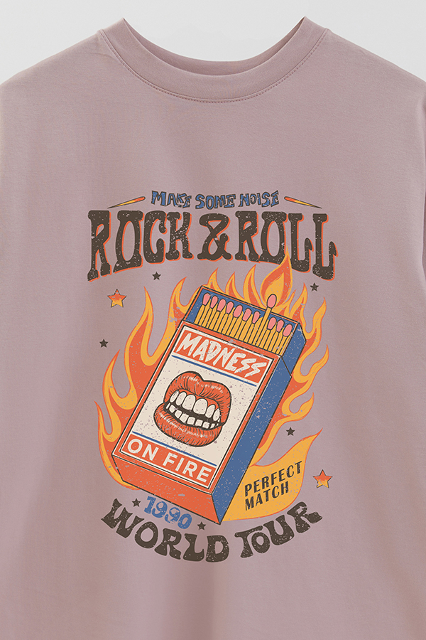 REMERA OVER ESTAMPADA RNR MAKE SOME NOISE