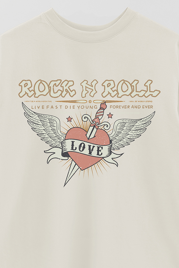 REMERA OVER ESTAMPADA RNR LOVE