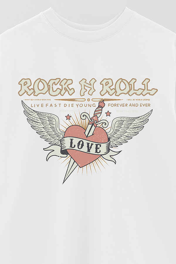 REMERA OVER ESTAMPADA RNR LOVE