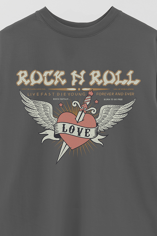 REMERA OVER ESTAMPADA RNR LOVE