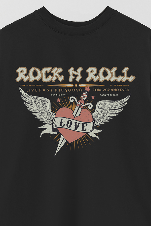 REMERA OVER ESTAMPADA RNR LOVE