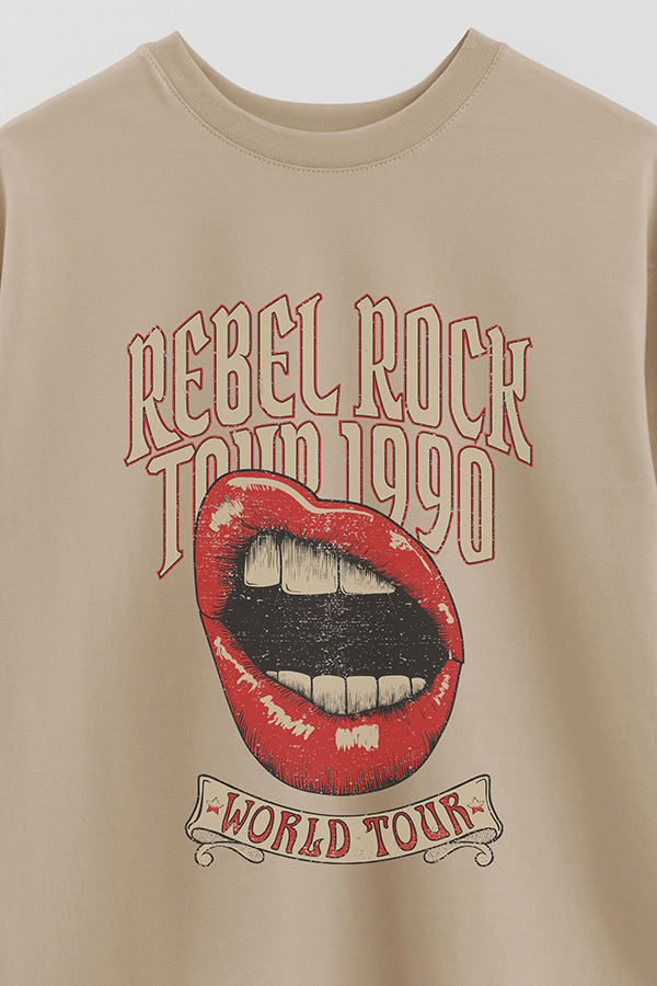 REMERA OVER ESTAMPADA REBEL ROCK 4
