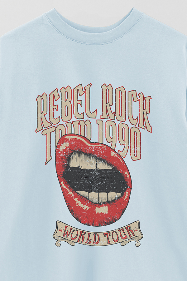REMERA OVER ESTAMPADA REBEL ROCK 4