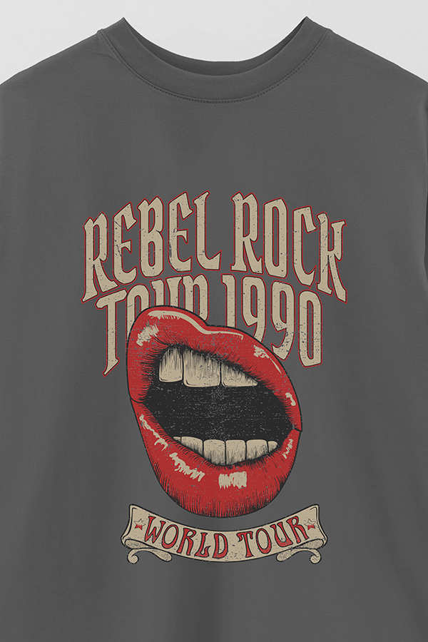 REMERA OVER ESTAMPADA REBEL ROCK 4
