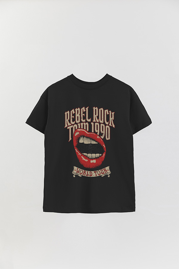 REMERA OVER ESTAMPADA REBEL ROCK 4