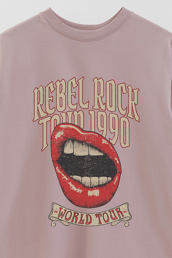 REMERA OVER ESTAMPADA REBEL ROCK 4