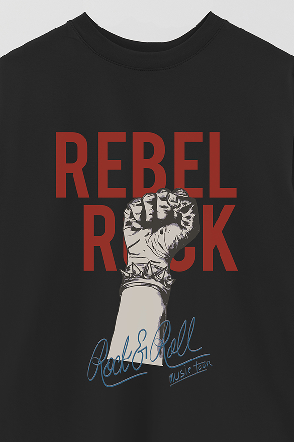 REMERA OVER ESTAMPADA REBEL ROCK 3