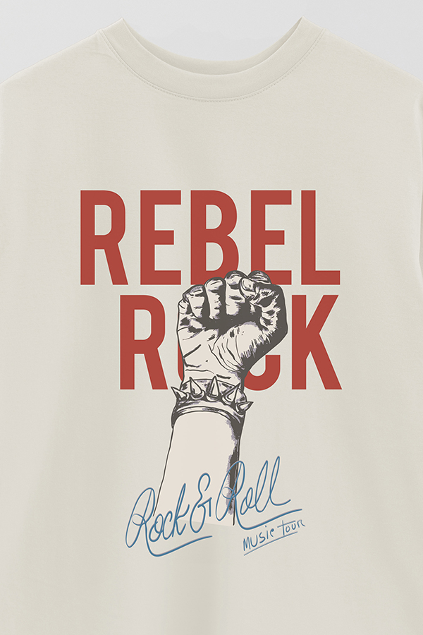 REMERA OVER ESTAMPADA REBEL ROCK 3
