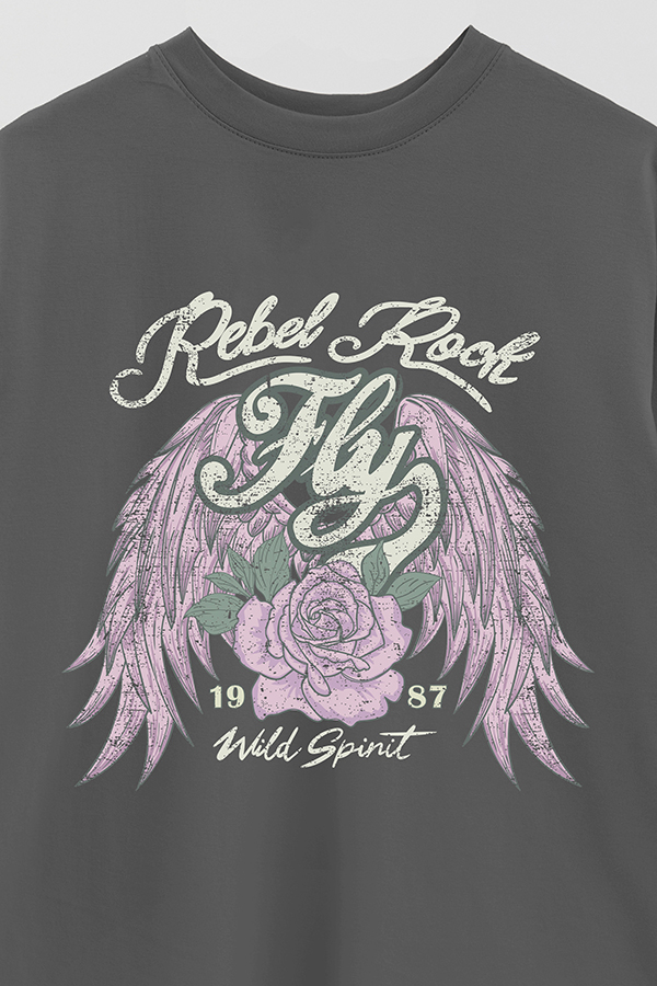 REMERA OVER ESTAMPADA REBEL ROCK 2